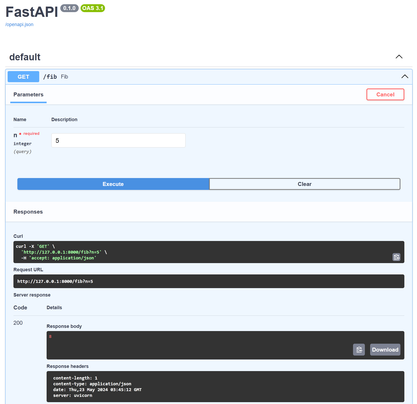 FastAPI Docs